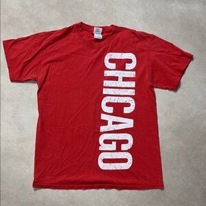 Vintage Red Chicago Spellout Graphic Tee